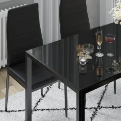 Vicco Esszimmerstuhl Grand, Stuhl, Schwarz, 42.5 x 48 cm 4er Set