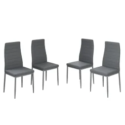 Vicco Esszimmerstuhl Grand, Stuhl, Grau, 42.5 x 48 cm 4er Set