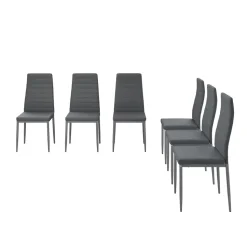 Vicco Esszimmerstuhl Grand, Stuhl, Grau, 42.5 x 48 cm 6er Set