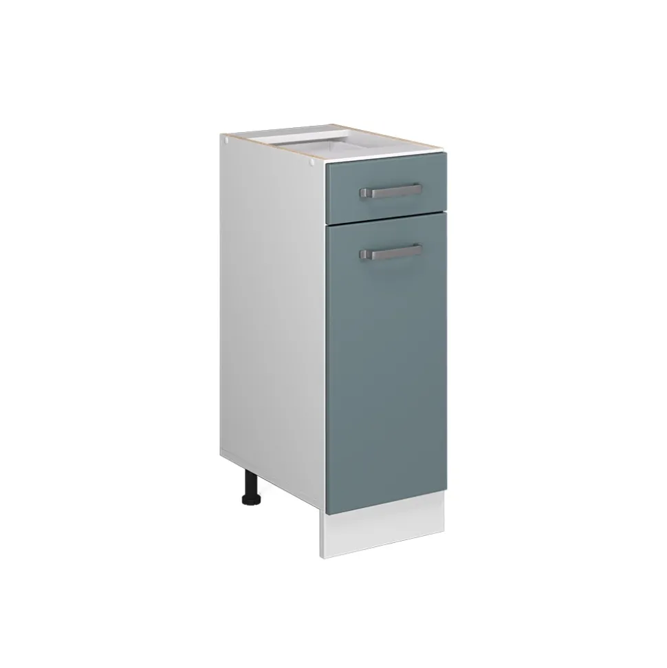 Vicco Küchenunterschrank "R-Line", Blau-Grau/Weiß, 30 cm ohne Arbeitsplatte