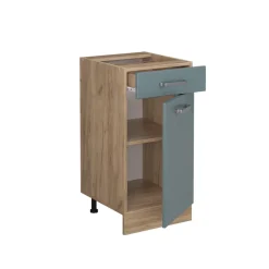 Vicco Küchenunterschrank R-Line, Schubladenschrank für die Küche, Blau-Grau, 40 cm ohne Arbeitsplatte