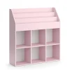 Vicco Kinderregal Rosa Luigi ohne Faltboxen - 107x114x31 cm gefertigt aus Spanplatte - Bücherregal für Kinder, kompakte Organisation für Spielzeug und Bücher