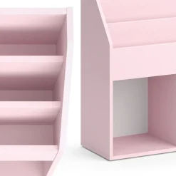 Vicco Kinderregal Rosa Luigi ohne Faltboxen - 72x79x31 cm hergestellt aus Spanplatte - Bücherregal für Familien mit Kids, Cleveres Möbel für kreative Spielstunden