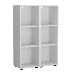 Vicco Kinderregal Weiß Estell 2er-Set - 106x38x32 cm gefertigt aus Spanplatte - Bücherregal für Kinder, platzsparende Lösung für Aufbewahrung