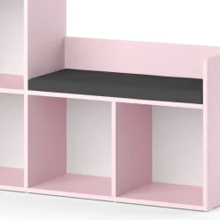 Vicco Kindersitzbank Rosa Luigi ohne Faltboxen - 107x89x31 cm hergestellt aus Spanplatte - Spielzeugschrank ideal für Kinder, mit Sitzfläche für funktionale Raumnutzung