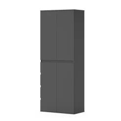 Vicco Kleiderschrank "Claus", Anthrazit, 74 x 191.5 cm mit 4 Türen