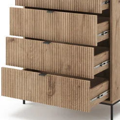 Vicco Kommode Eliza, Kommodenschrank, Viking Oak, 76 x 120 cm mit 5 Schubladen