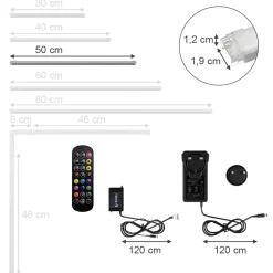 Vicco LED System , Weiß, 50 cm mit Starterpaket