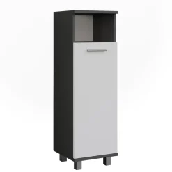 Vicco Midischrank Anthrazit/Weiß Ilias 30x95x30 cm - Die Badezimmermöbel, Ideal für kleine Räume und schmale Nischen