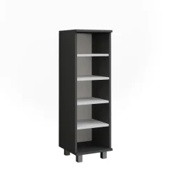 Vicco Midischrank Anthrazit/Weiß Ilias 30x95x30 cm - Die Badezimmermöbel, Mehr Ordnung im Badezimmer durch übersichtliche Ablage