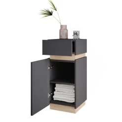 Vicco Midischrank Anthrazit Gloria 33x76x35 cm - Die Badezimmermöbel, Unterschrank- und Hängeschrank-Kombination