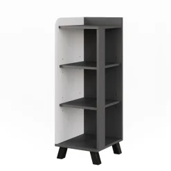 Vicco Midischrank Anthrazit/Weiß Karen 30x90x35 cm - Die Badezimmermöbel, Mehr Ordnung im Badezimmer durch übersichtliche Ablage