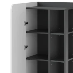 Vicco Midischrank Anthrazit/Weiß Karen 50x128x35 cm - Die Badezimmermöbel, Mehr Ordnung im Badezimmer durch übersichtliche Ablage