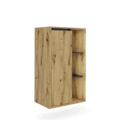 Vicco Midischrank Artisan/Grau Viola 50x86x33 cm - Die Badezimmermöbel, Leichte Reinigung des Bodens dank wandhängender Montage