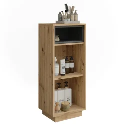 Vicco Midischrank Artisan Eiche/Anthrazit Beatrice 38x93x30 cm - Aufbewahrungsschrank, Viel Stauraum für Handtücher, Kosmetik & Pflegeprodukte