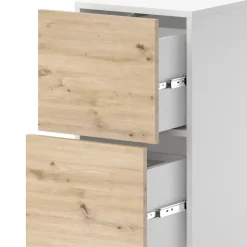 Vicco Midischrank Weiß Alf 35x92x30 cm - Die Badezimmermöbel, Mehr Stauraum ohne Bodenfläche zu nutzen
