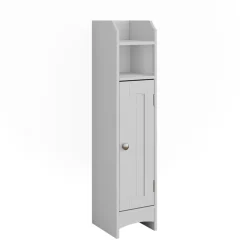 Vicco Midischrank Weiß Bianco 18x81x20 cm - Die Badezimmermöbel, Kompakte Bauweise – auch für kleine Bäder geeignet