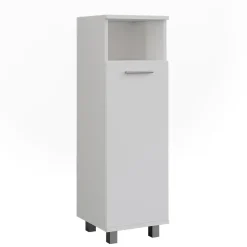 Vicco Midischrank Weiß Ilias 30x95x30 cm - Die Badezimmermöbel, Ideal für kleine Räume und schmale Nischen