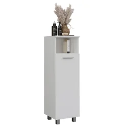 Vicco Midischrank Weiß Ilias 30x95x30 cm - Die Badezimmermöbel, Ideal für kleine Räume und schmale Nischen