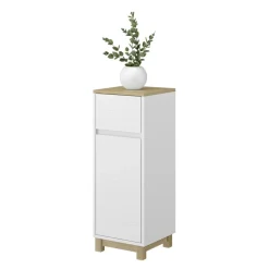 Vicco Midischrank Weiß Livia 30x80x30 cm - Badschrank, Nutzt den Raum über der Toilette clever aus