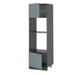 Vicco Mikrowellenschrank "R-Line", Blau-Grau, 60 cm