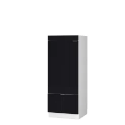 Vicco Mikrowellenschrank "Fame-Line", Schwarz gestreift, 60 cm