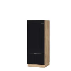 Vicco Mikrowellenschrank "Fame-Line", Schwarz gestreift, 60 cm