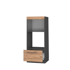 Vicco Mikrowellenschrank "Fame-Line", Goldkraft Eiche, 60 cm offen