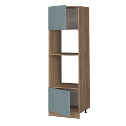 Vicco Mikrowellenschrank "R-Line", Blau-Grau, 60 cm