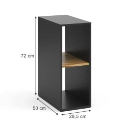 Vicco PC-Schrank "Tomy", Anthrazit/Goldkraft Eiche, 28.5 x 50 cm ,2 Fächer