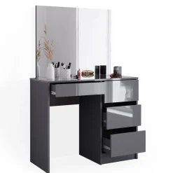 Vicco Schminktisch Anthrazit Sherry 90x75x40 cm - Kosmetiktisch, 4 Schubladen für unterschiedliche Aufbewahrungsbedürfnisse