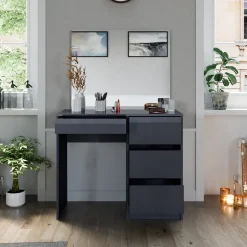 Vicco Schminktisch Anthrazit Sherry 90x75x40 cm - Kosmetiktisch, 4 Schubladen für unterschiedliche Aufbewahrungsbedürfnisse