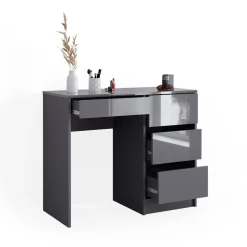 Vicco Schminktisch Anthrazit Sherry 90x75x40 cm - Frisiertisch, 4 Schubladen für unterschiedliche Aufbewahrungsbedürfnisse