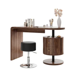 Vicco Schminktisch Eiche rustikal Lara 120x76x50 cm - Der Frisiertisch, Große Tischfläche für Make-up, Schmuck und Styling-Utensilien