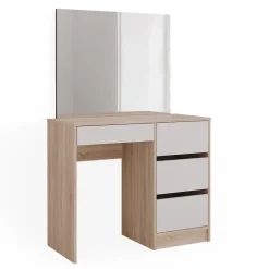 Vicco Schminktisch Sonoma Sherry 90x75x40 cm - Kosmetiktisch, 4 Schubladen für unterschiedliche Aufbewahrungsbedürfnisse