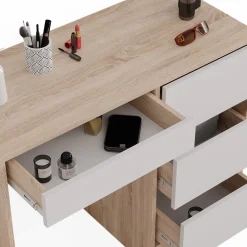 Vicco Schminktisch Sonoma Sherry 90x75x40 cm - Frisiertisch, 4 Schubladen für unterschiedliche Aufbewahrungsbedürfnisse