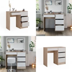 Vicco Schminktisch Sonoma Sherry 90x75x40 cm - Frisiertisch, 4 Schubladen für unterschiedliche Aufbewahrungsbedürfnisse