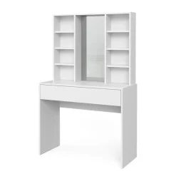 Vicco Schminktisch Weiß Alexa 93x147x40 cm - Kosmetiktisch, Schafft sofort ein aufgeräumtes Beauty-Setup