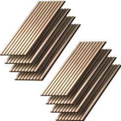 Vicco Wandpaneele "Akustikpaneel", Eiche, 8 Stück