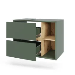 Vicco Waschbeckenunterschrank Grün/Artisan Viola 80x60x46 cm - Unterschrank für das Badezimmer, Leichte Reinigung des Bodens dank wandhängender Montage