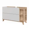 Vicco Waschbeckenunterschrank Sonoma/Weiß Karen 100x65x35 cm - Unterschrank für das Badezimmer, Übersichtliche Aufbewahrung durch großzügige Schublade