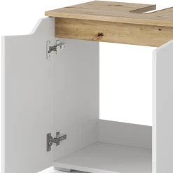 Vicco Waschbeckenunterschrank Weiß Marelle 60x58x35 cm - Unterschrank für das Badezimmer, Grifflose Fronten für eine moderne Optik