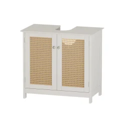 Vicco Waschbeckenunterschrank Weiß Rosario 60x58x35 cm - Unterschrank für das Badezimmer, Viel Stauraum oben und unten