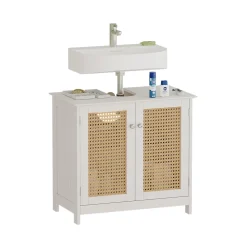 Vicco Waschbeckenunterschrank Weiß Rosario 60x58x35 cm - Unterschrank für das Badezimmer, Viel Stauraum oben und unten