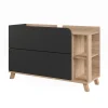 Vicco Waschbeckenunterschrank Sonoma/Anthrazit Karen 100x65x35 cm - Unterschrank für das Badezimmer, Übersichtliche Aufbewahrung durch großzügige Schublade