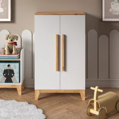 Vitalispa Kinderkleiderschrank Weiß/Artisan 70 x 120 cm, Malia