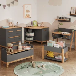 Vitalispa Kinderregal Grau/Artisan 35.2 x 159.5 cm, Malia