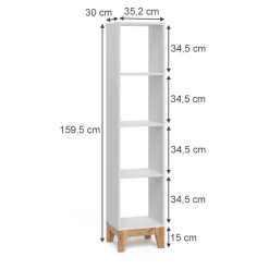 Vitalispa Kinderregal Weiß/Artisan 35.2 x 159.5 cm, Malia
