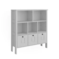 Vitalispa Kinderregal Weiß Ajaton - 104x113x33 cm hergestellt aus Spanplatte - Bücherregal ideal fürs Kinderzimmer, Funktional und zuverlässig – dein täglicher Ordnungshelfer