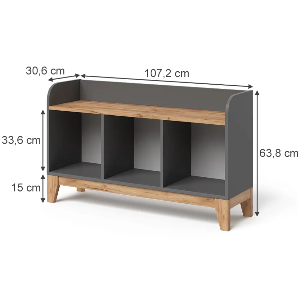Vitalispa Kindersitzbank Grau/Artisan 107.2 x 63.8 cm, Malia